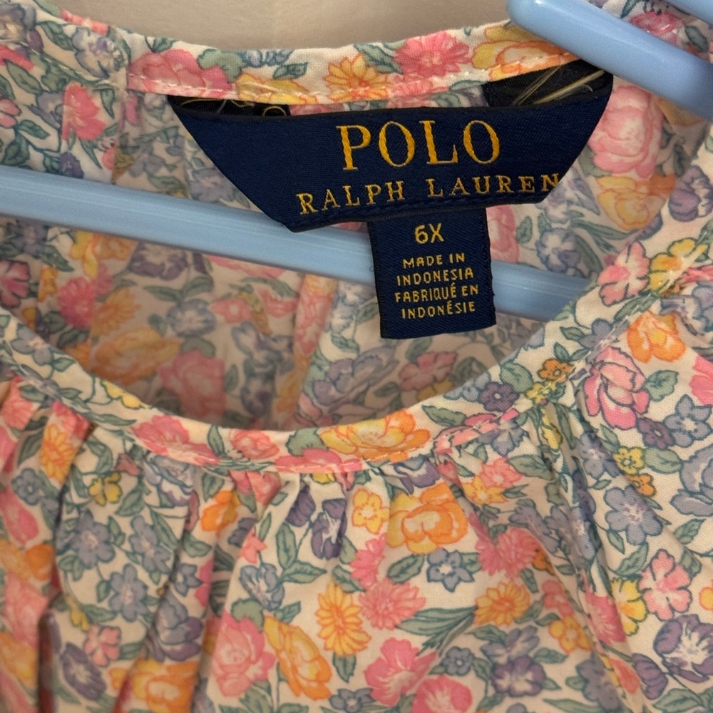 Ralph Lauren Polo Floral top with Pink and Yellow